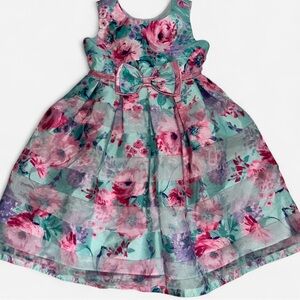 Jona Michelle Floral Dress in Pink and Purple